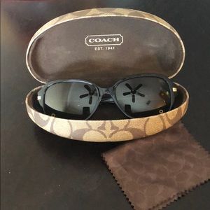 Coach Sunglasses, Case, And Cleaning Cloth